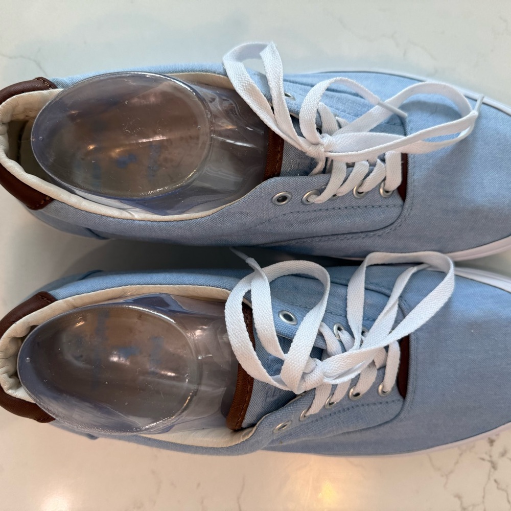 Polo by Ralph Lauren Men's Light Blue Sneakers - Picture 4 of 8